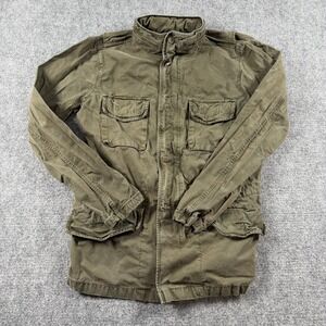 Gap Military Field Jacket Mens L Tall Green Cotton Canvas Utility Army M-65